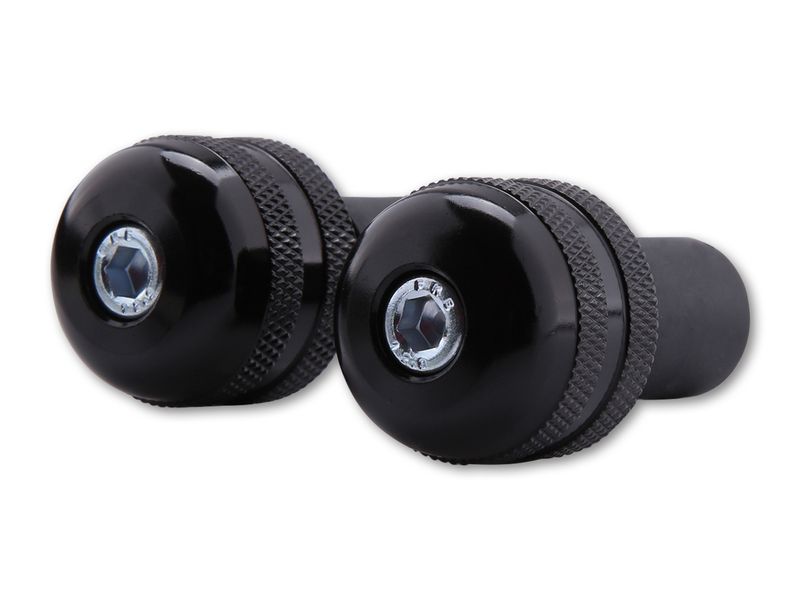 HIGHSIDER smart Bar End Weights, black, knurled, for steel handlebars