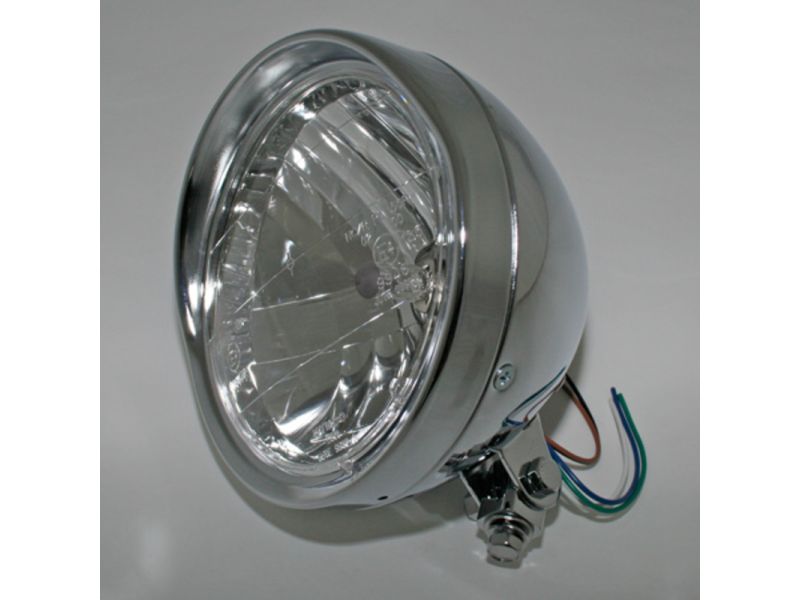 HIGHSIDER smart 6 1/2 Cruiser chrome headlight with shade