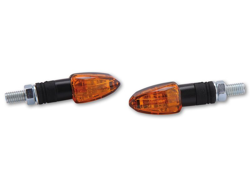 HIGHSIDER smart Halogen flasher LIZZARD, black, yellow glass, 12V/6W