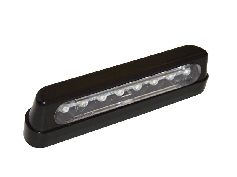 HIGHSIDER smart LED license plate light, ABS black, long