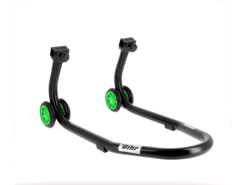 Béquille avant BIHR Home Track noir mat roues vert