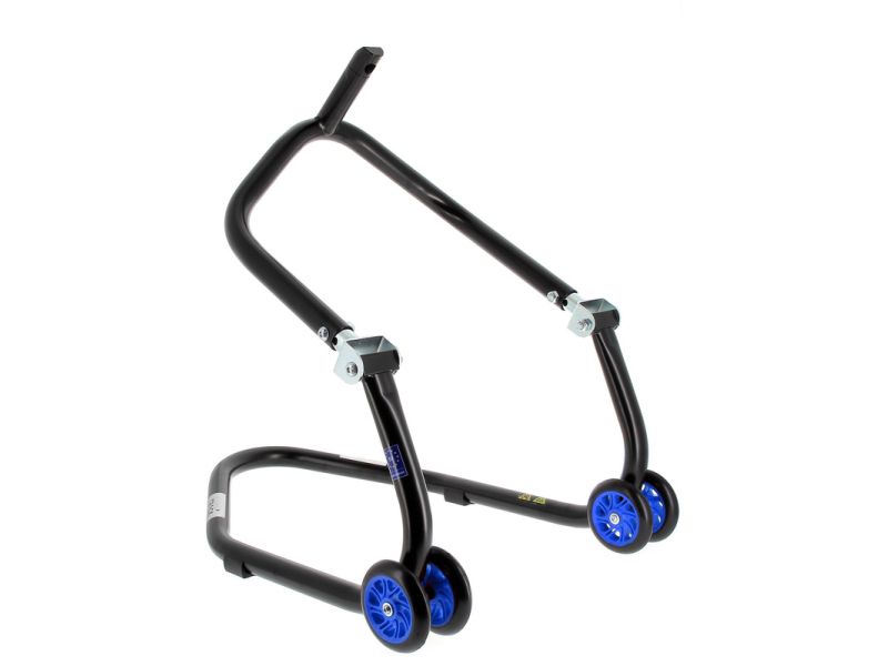 Béquille avant sous té BIHR Home Track noir mat roues bleu