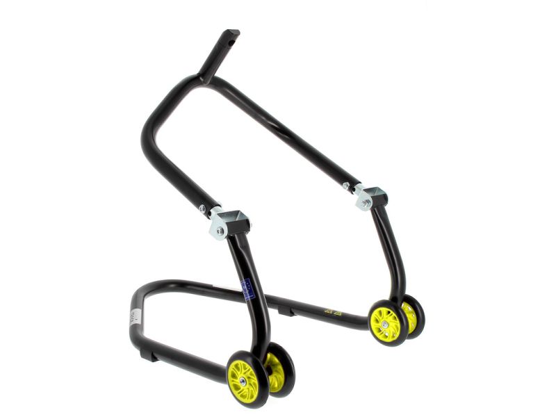 Béquille avant sous té BIHR Home Track noir mat roues jaune