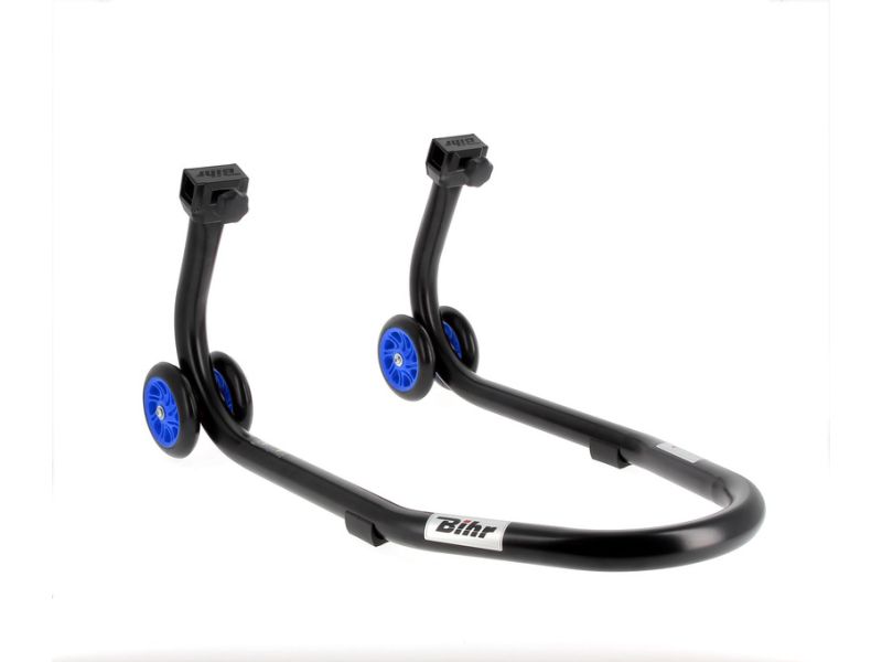 Béquille avant BIHR Home Track noir mat roues bleu