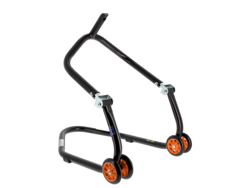 Béquille avant sous té BIHR Home Track noir mat roues orange