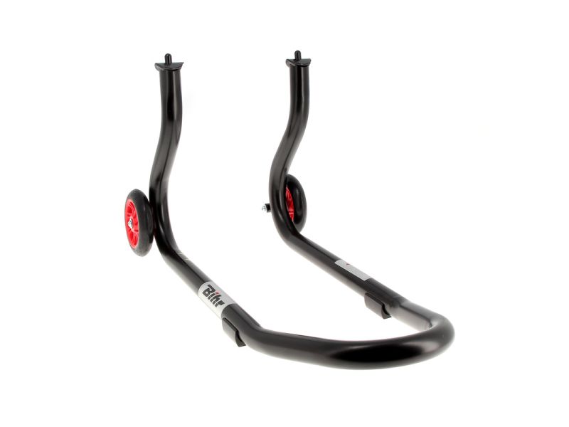 Béquille avant BIHR Home Track fixe noir mat roues rouge