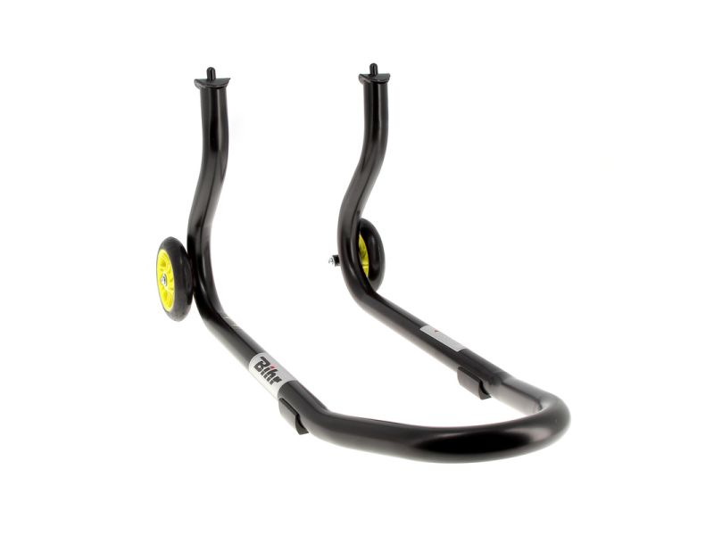 Béquille avant BIHR Home Track fixe noir mat roues jaune