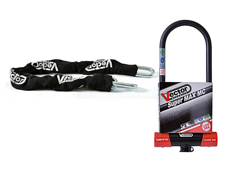 Kit antivol VECTOR Antivol U SuperMax L2 Ø16mm + Chaîne Ø13mm / 1,3m