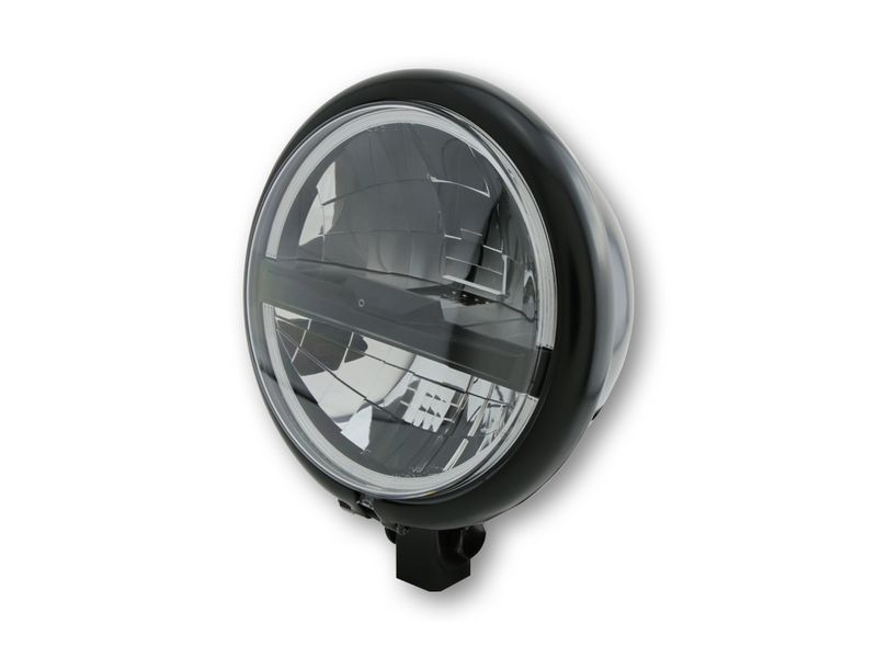 HIGHSIDER pro 5 3/4 inch LED headlight BATES STYLE TYPE 5, black, bottom mount