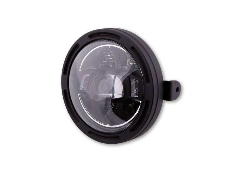 HIGHSIDER pro 5 3/4 inch LED headlight FRAME-R2 TYPE 10, black, side mount