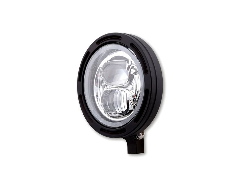 HIGHSIDER pro 5 3/4 inch LED headlight FRAME-R2 TYPE 7, black, bottom mount