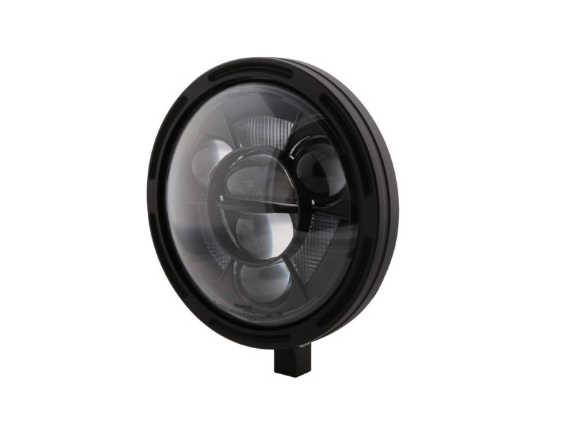 HIGHSIDER pro 7 inch LED headlight FRAME-R1 TYPE 11, black, bottom mount