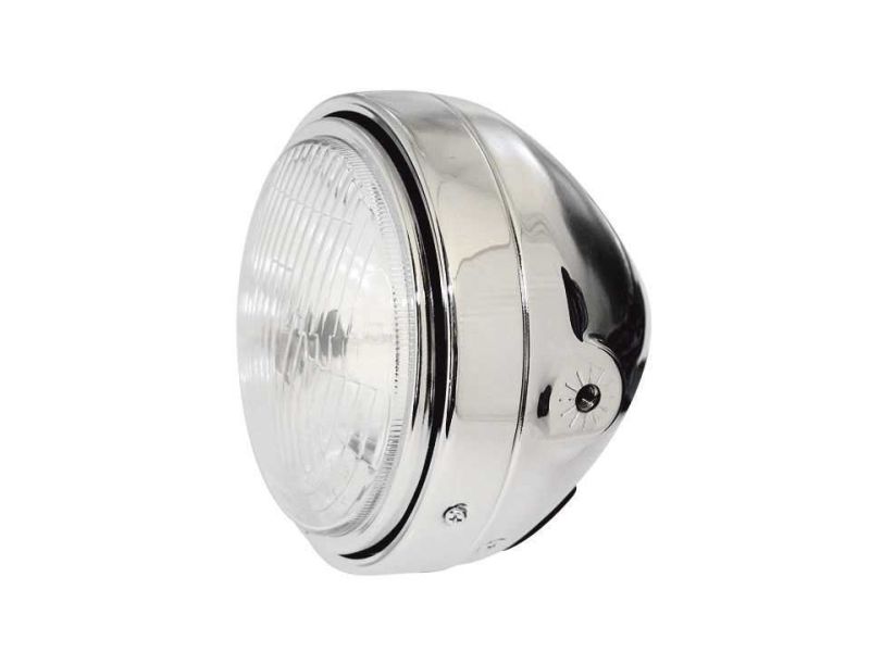 Phare avant rond chromé, vintage Diam 165 mm