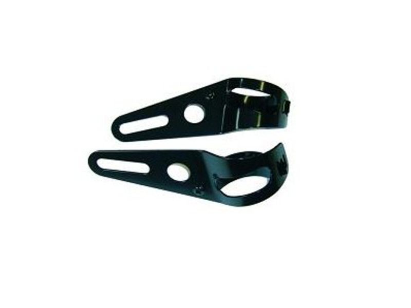 Paire de pattes de phare noires universelles Diamètre 35-52 mm