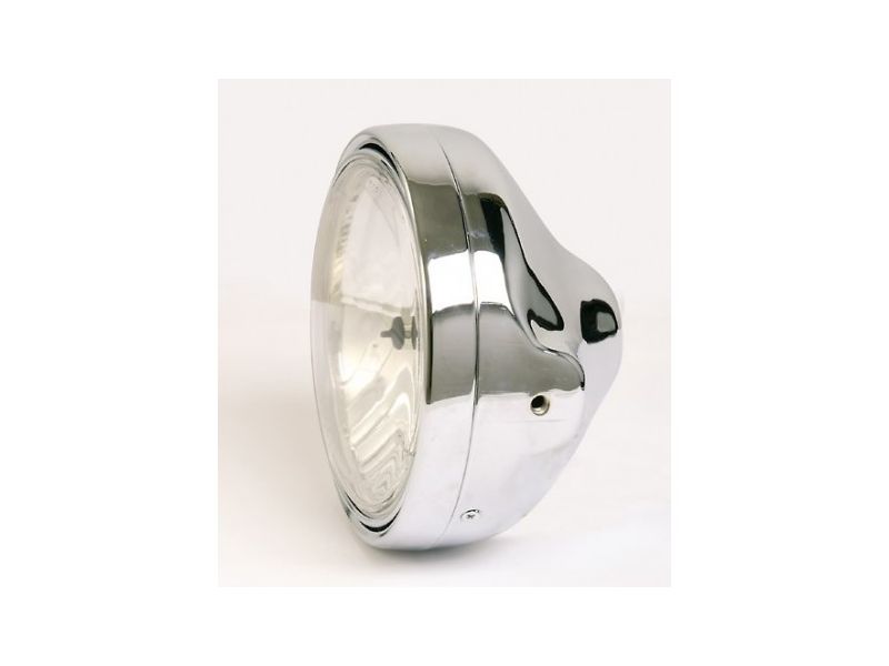 Phare avant rond chrome adaptable neuf optique lisse, rétro, vintage
