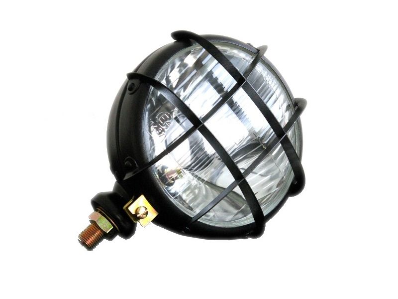 Phare noir mat avec grille pour Scrambler Diam 145 mm