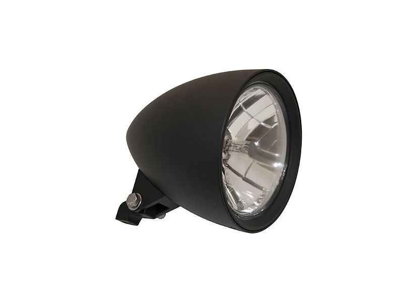 Phare moto custom noir, Diam 5 ¾ pouces