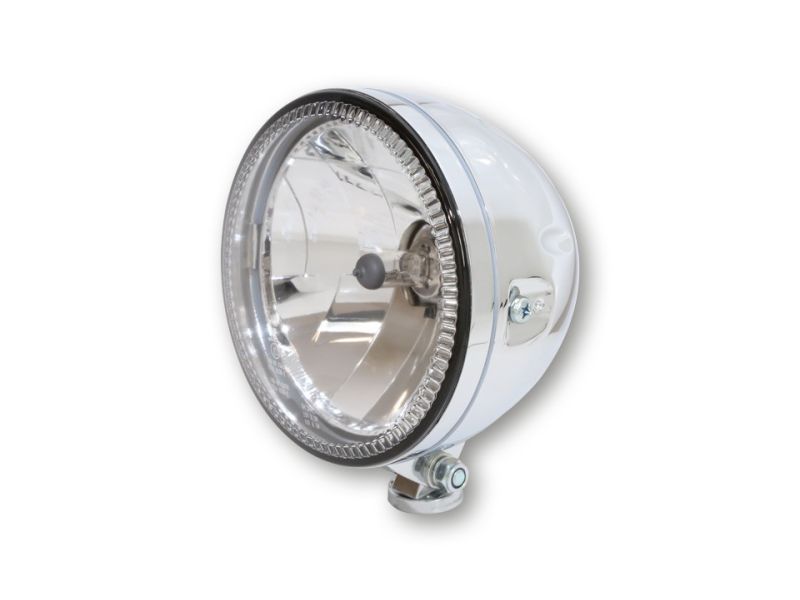 Phare rond chromé avec veilleuse circulaire à leds Diam 147 mm