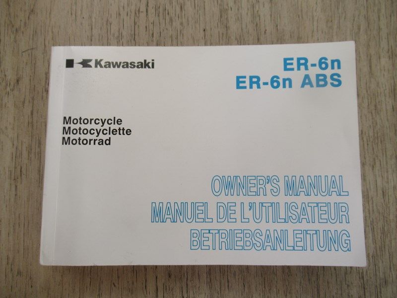 Manuel de propriétaire Kawaskai ER-6N 2012 (99976-1645)