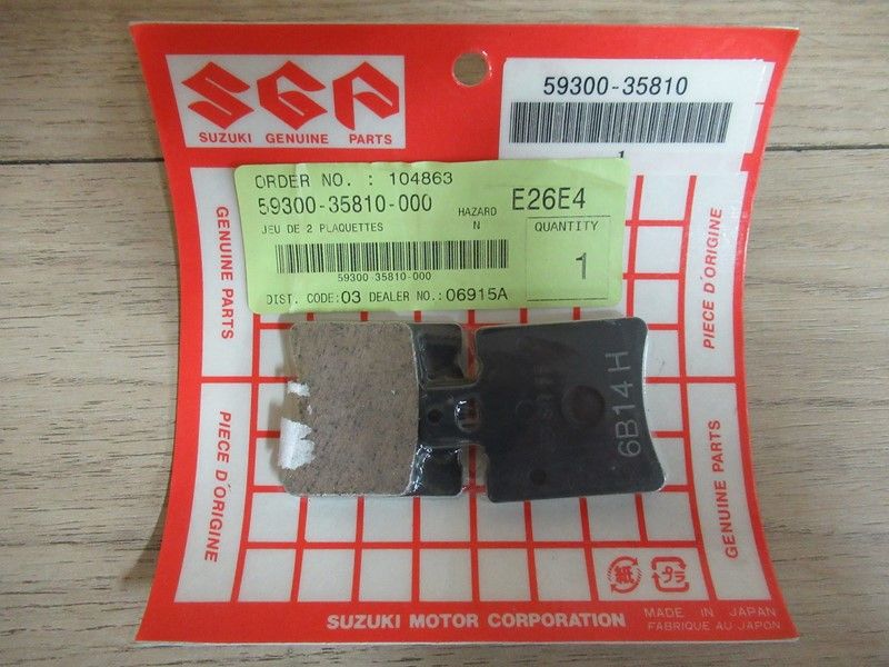 Plaquettes de frein avant Suzuki AY 50 Katana 1997-2001 (59300-35810)