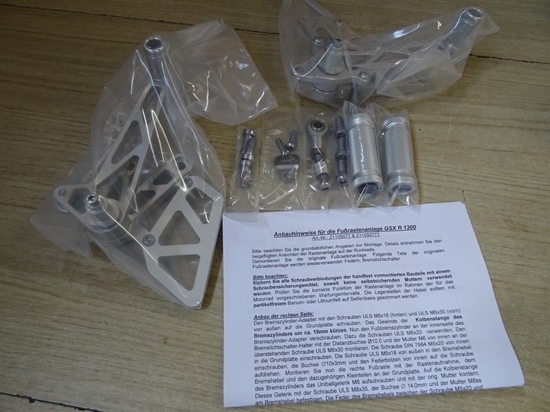 Paire de commandes reculées LSL Suzuki 1300 GSXR Hayabusa Type A1111 1999/2007