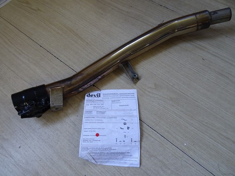 Tube intermédiaire d'échappement Devil Suzuki SV 650 type JS1AV 1999/2002