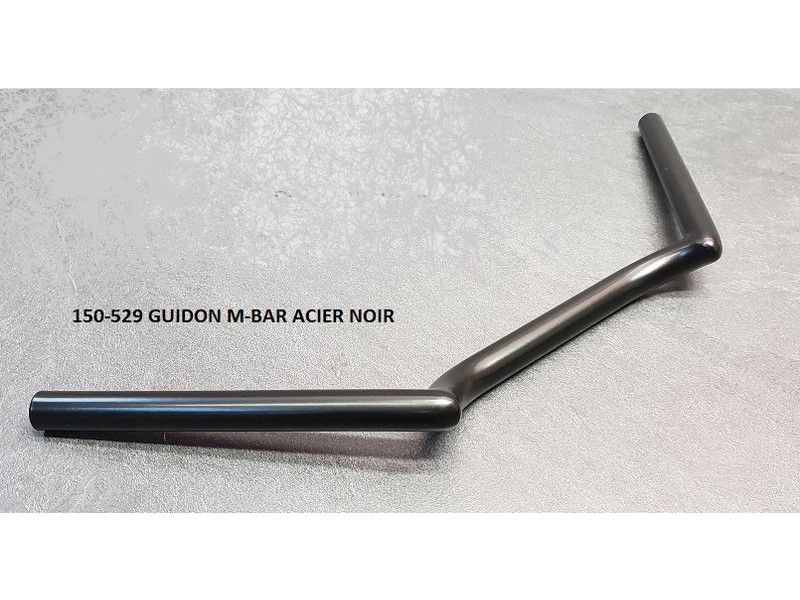 Guidon neuf Acier Noir 22mm type M-Bar