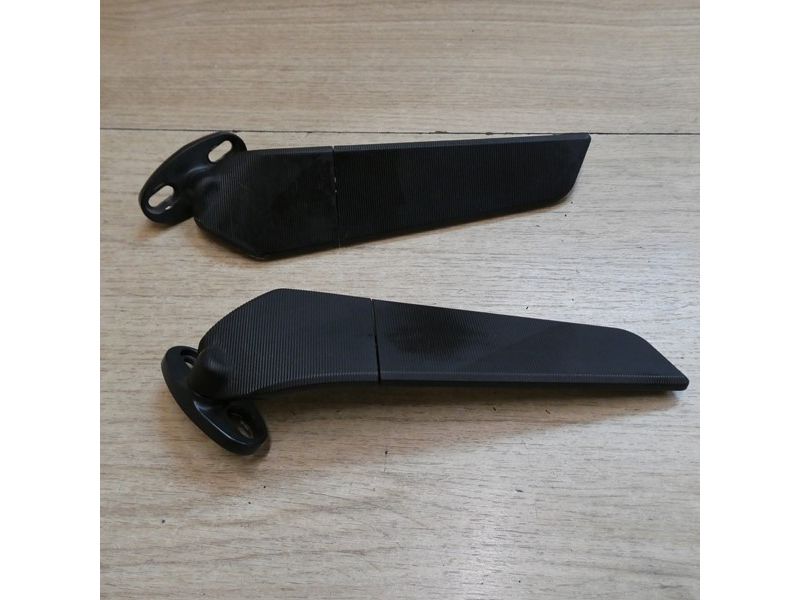 Paire de rétroviseurs type aileron an alu CNC 