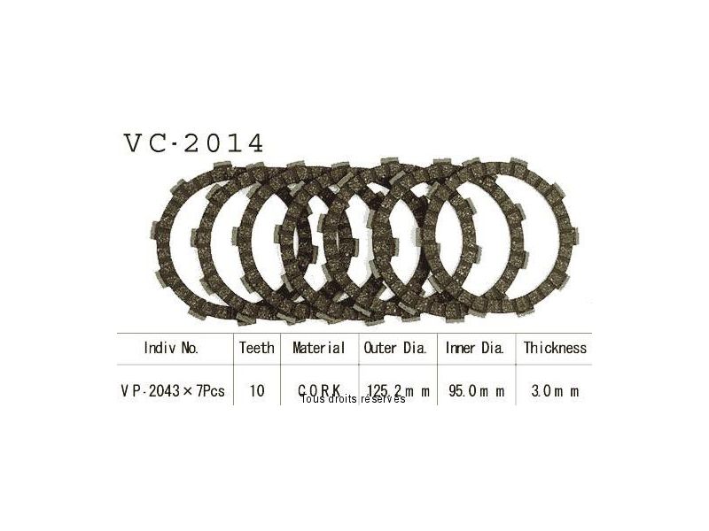 Disq.Garnis D'Embrayage Cross Yz 80/85 93-03  0