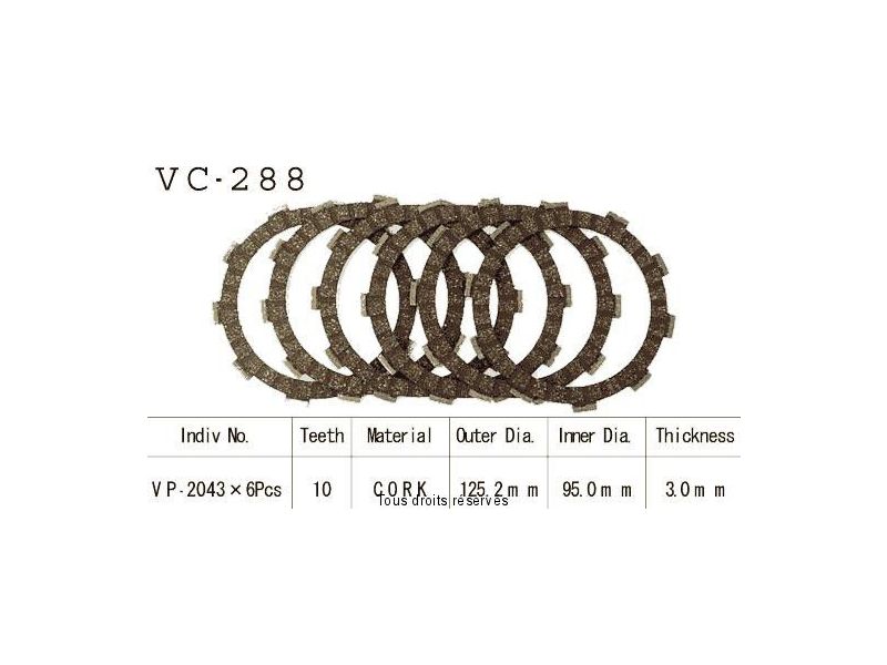 Disq.Garnis D'Embrayage Cross Tzr 125 87-92  0