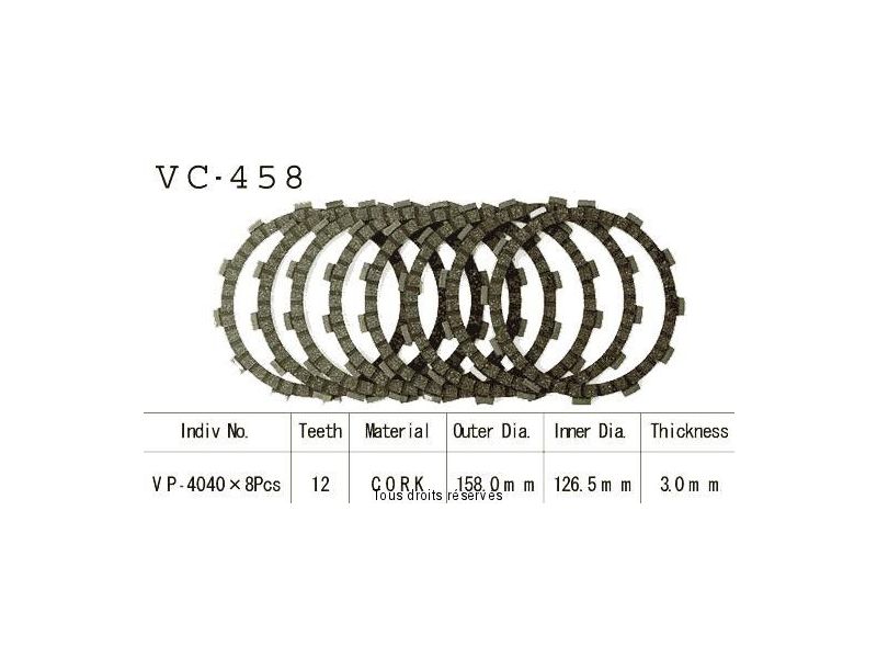 Disq.Garnis D'Embrayage Cross Zx-7r Ninja 91-96  0