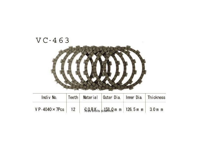 Disques Garnis D'Embrayage Zx-6r Ninja 90-96  0