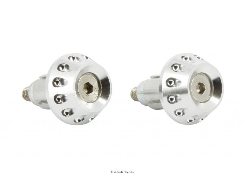 Embouts Guidon Ø13 et 17 Couleur Aluminium  0