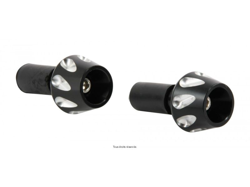 Embouts Guidon Ø17 Couleur Noir  0