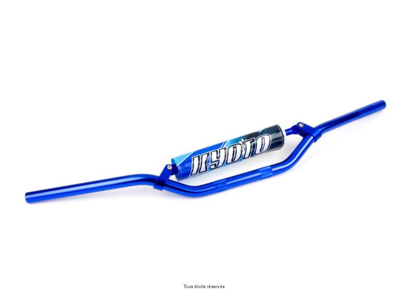 Guidon Honda Bleu T6+Barre Longueur: 800mm/Hauteur: 70mm Ø : 22,2mm + mousse0