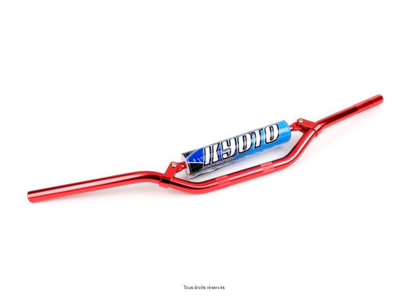 Guidon Honda Rouge T6+Barre Longueur: 800mm/Hauteur: 70mm Ø : 22,2mm + mousse0