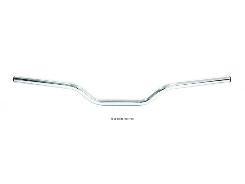 Guidon Acier Chrome Bas Longueur: 685mm /Hauteur: 50mm Ø : 22.2mm0