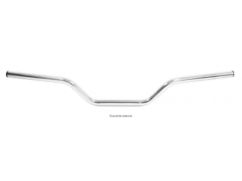 Guidon Acier Chrome Moyen Longueur: 740mm /Hauteur: 70mm Ø : 22,2mm0