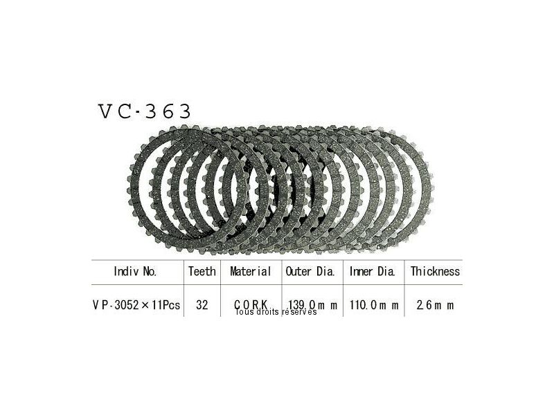 Disques Garnis D'Embrayage Gsx-R 1100 W 86-98  0