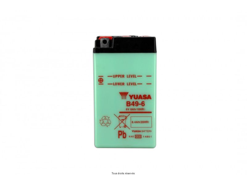 B49-6 L 91mm  W 83mm  H 161mm 6v 8-10ah0