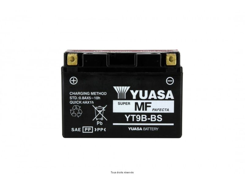 YT9B-BS - AGM Livrée Avec Aci L 150mm  W 70mm  H 105mm 12v 8ah Livrée Avec Acide1