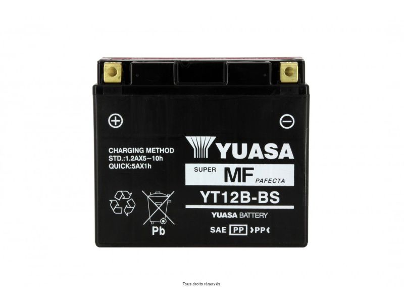 YT12B-BS - AGM L 150mm  W 70mm  H 131mm 12v 10ah Livrée Avec Acide1