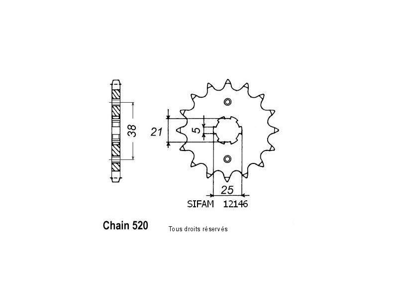 Pignon Xv 125 Virago 97-00   12146cz0