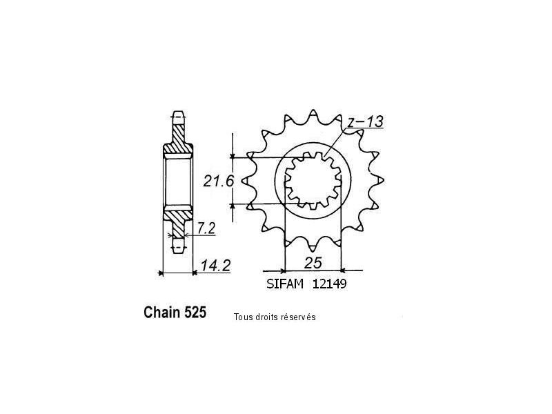 Pignon Zr 750 Zephir 95-98   12149cz0