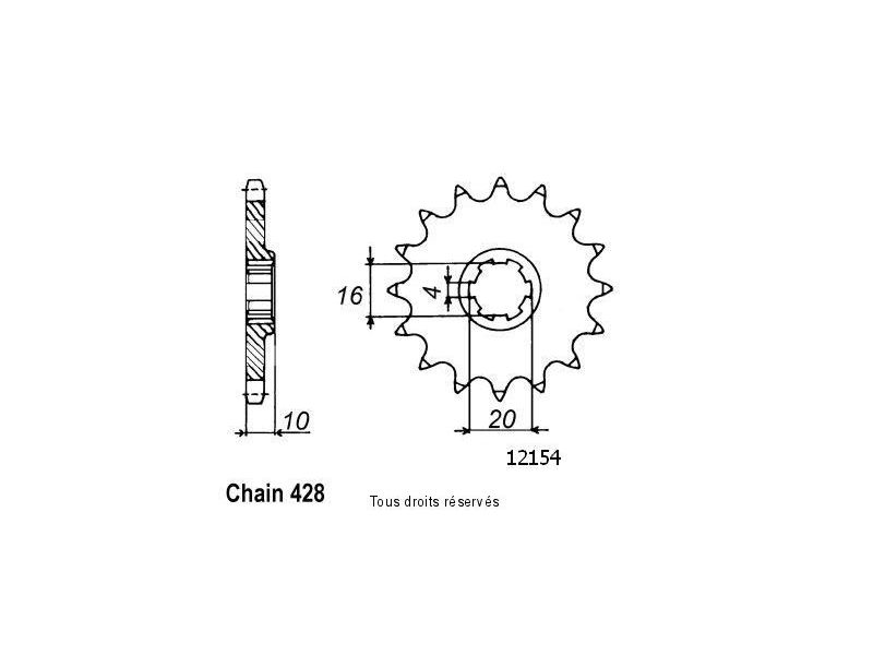 Pignon Gn 125 96-98   12154cz0