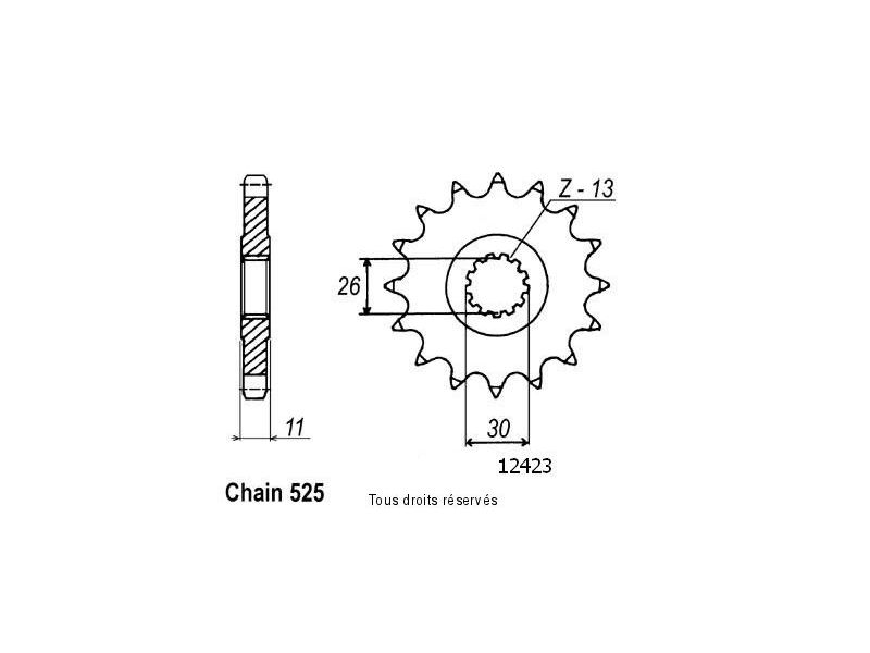 Pignon Tdm 900 02-   12423cz0
