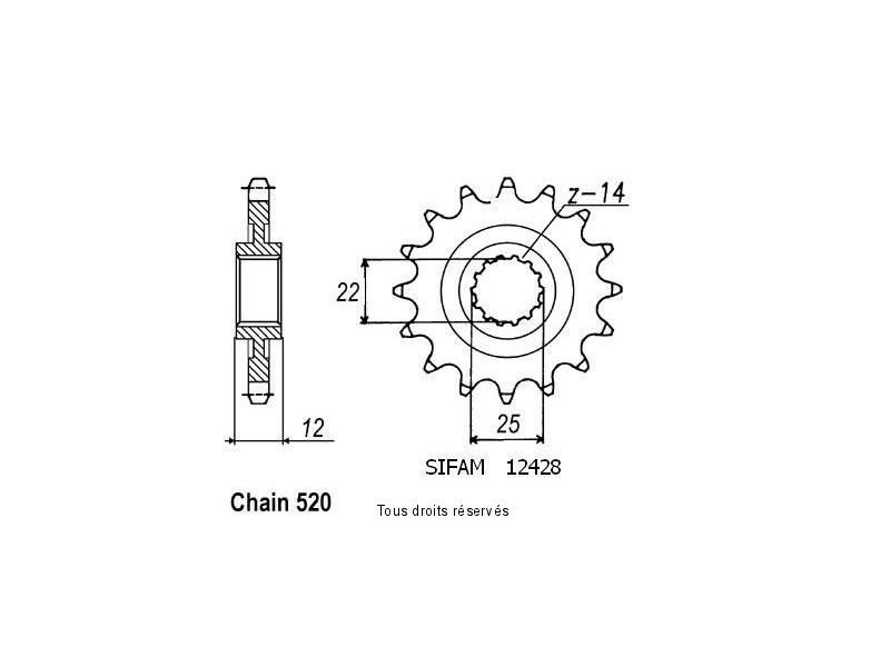 Pignon Gas-gas 200/250/300 Ec   12428cz0