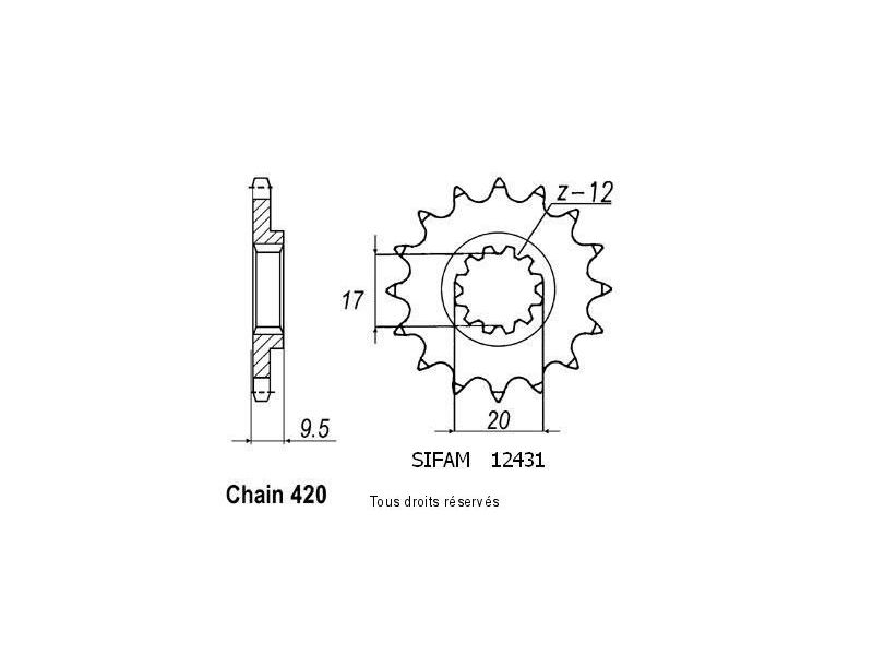 Pignon Ktm 60/65 Sx 98-02   12431cz0