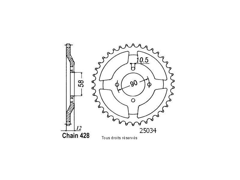 Couronne Nx 125 Italie 89-98   Pas428/Z500