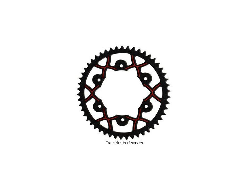 Couronne Honda X Wing Ergal - Anti Boue Noire/Rouge Pas520/Z480